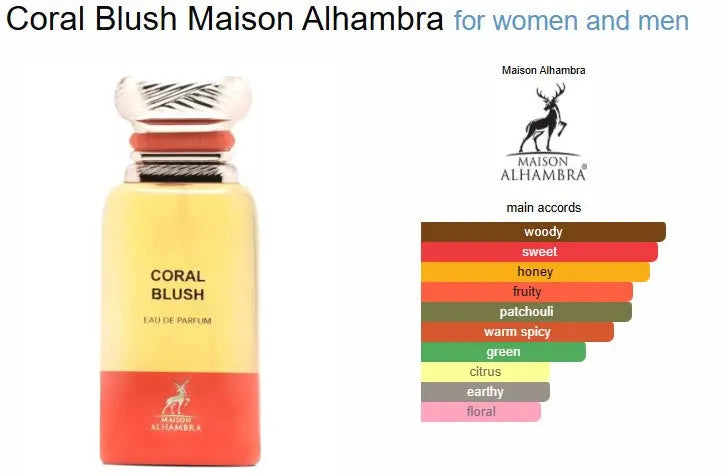 Coral Blush 80 ml Maison Alhambra Edition Bright Peach unisex Perfume Product vendor Sham Perfume Store EDP Perfume
