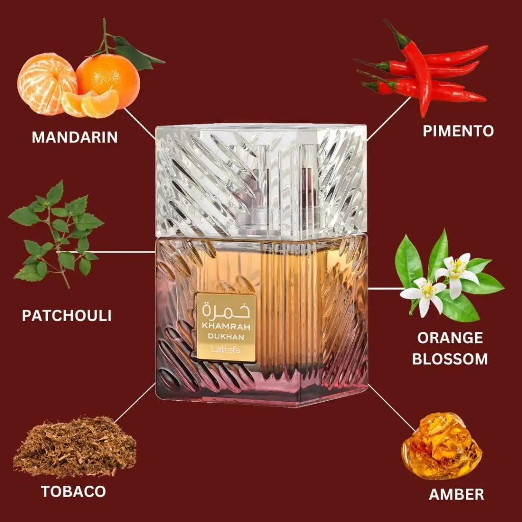 Khamrah Dukhan 100ml edp Lattafa Khamrah Perfumes for men Collection-Khamrah Dukhan 100ml - Sham Perfume Store Perfume