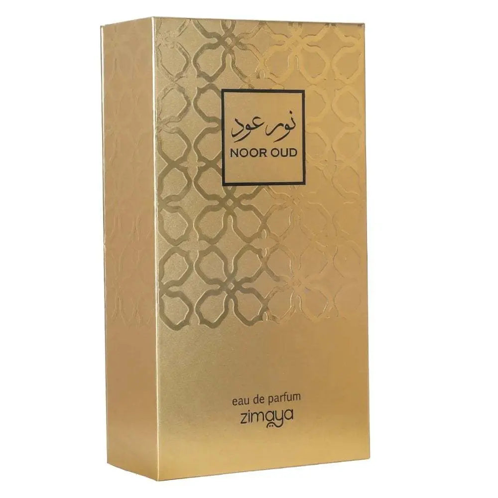 Noor Oud Dubai Zimaya Eau De Parfum Spray 100ml Afnan For Him Saffrony Agarwood Spray Fragrances daytime wear-Noor Oud 100ml - Sham Perfume Store Perfume