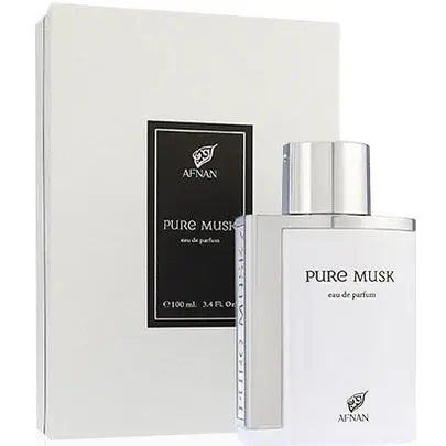Pure Musk Afnan Pm AM Time 9 Perfume Afnan Women Afnan Men Fragrance White Afnan Musk Afnan Pure Femme EDP 100 ML-Afnan Pure Musk - Sham Perfume Store Perfume