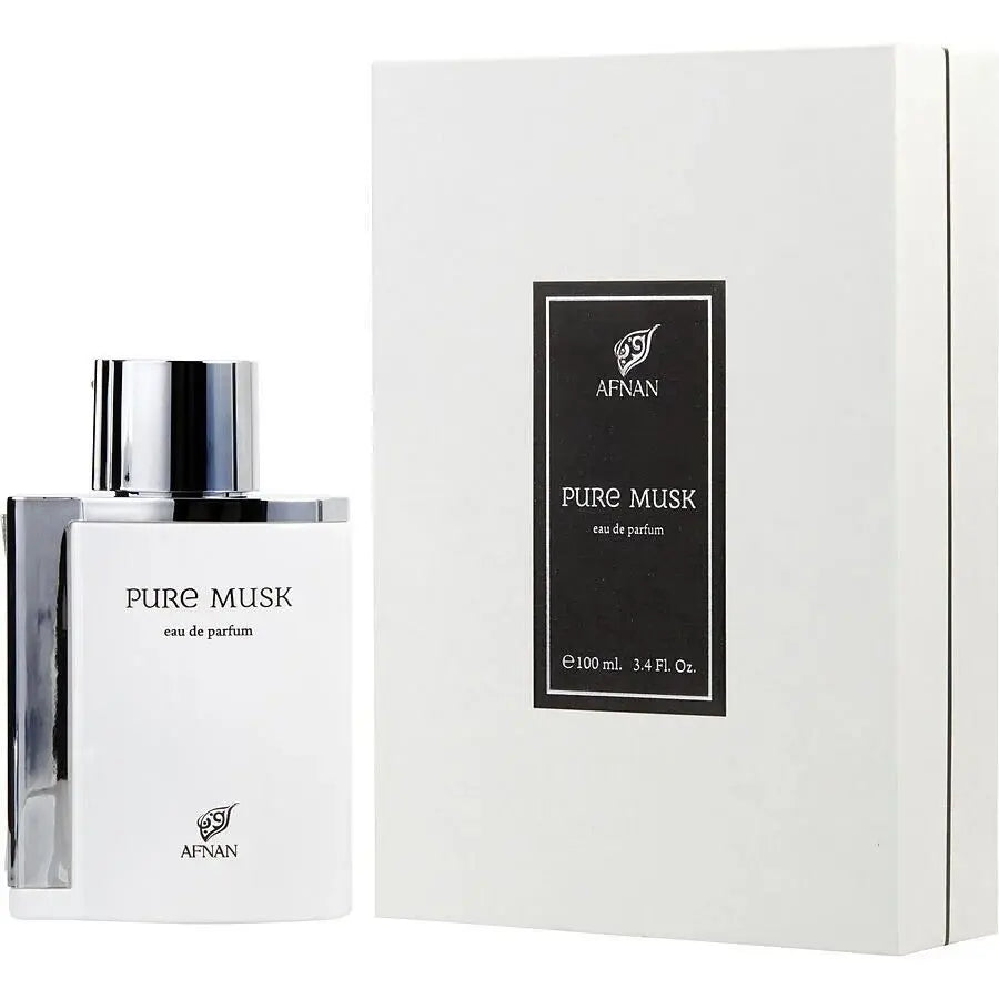 Pure Musk Afnan Pm AM Time 9 Perfume Afnan Women Afnan Men Fragrance White Afnan Musk Afnan Pure Femme EDP 100 ML-Afnan Pure Musk - Sham Perfume Store Perfume