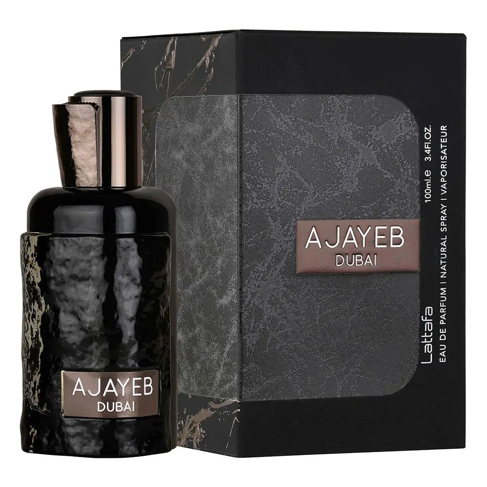 Ajayeb Dubai Perfume Lattafa Edp Ajayeb Black men 100ml Lattafa Woody Ajayeb Dubai Product vendor Sham Perfume Store EDP Perfume
