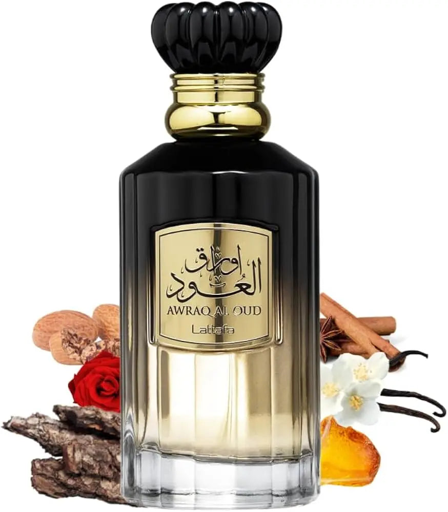 Awraq Al Oud Lattafa Perfumes for women and men Urooq Al Oud Woody by LATTAFA 100ml EDP Product vendor Sham Perfume Store EDP Perfume