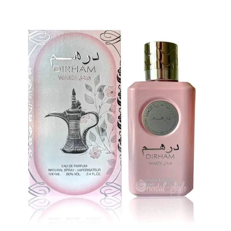 Dirham Wardi Perfume Woman EDP 100ml Dirham pink Ard Al ZaafaranSham Perfume Store