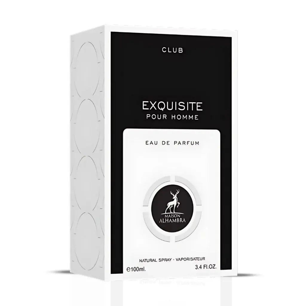 Exquisite Club Pour Homme Eau De Parfum Spray 100ML (3.4 OZ) by Maison Alhambra | A Fresh-Exquisite Club 100ml - Sham Perfume Store Perfume
