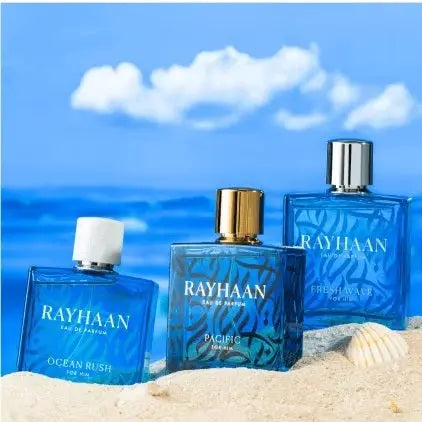 Fresh Wave Men Rayhaan Ocean Rush Eau de Parfum Spray for Men Rayhaan Fresh Wave Rayhaan Pacific EDP 100ml For Him - Sham Perfume Store Perfume