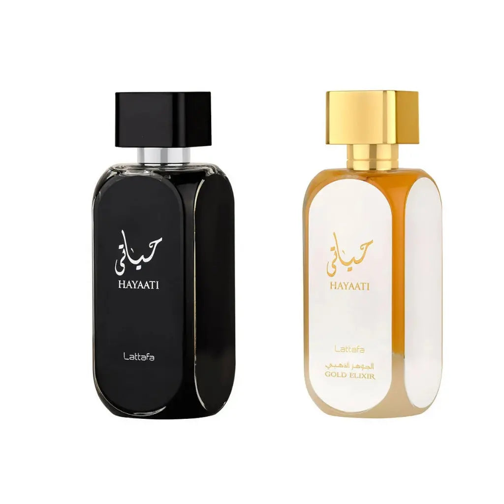 Hayaati Gold Elixir Lattafa Perfumes  100 ml for women and men Premium Collection Million & The One Twist - Sham Perfume Store Perfume