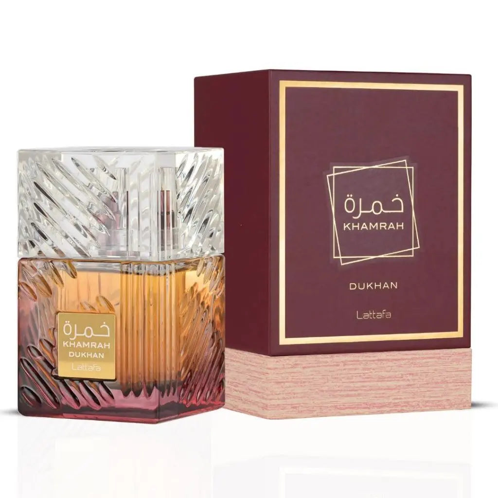 Khamrah Dukhan 100ml edp Lattafa Khamrah Perfumes for men Collection-Khamrah Dukhan 100ml - Sham Perfume Store Perfume