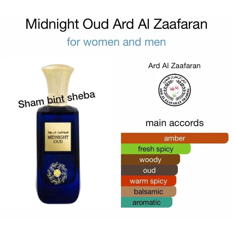 Midnight perfume Oud EDP 100ml Him Scent Ard Al Zaafaran Oud ManSham Perfume Store