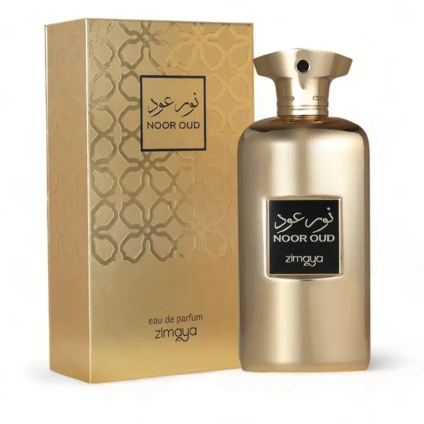 Noor Oud Dubai Zimaya Eau De Parfum Spray 100ml Afnan For Him Saffrony Agarwood Spray Fragrances daytime wear-Noor Oud 100ml - Sham Perfume Store Perfume
