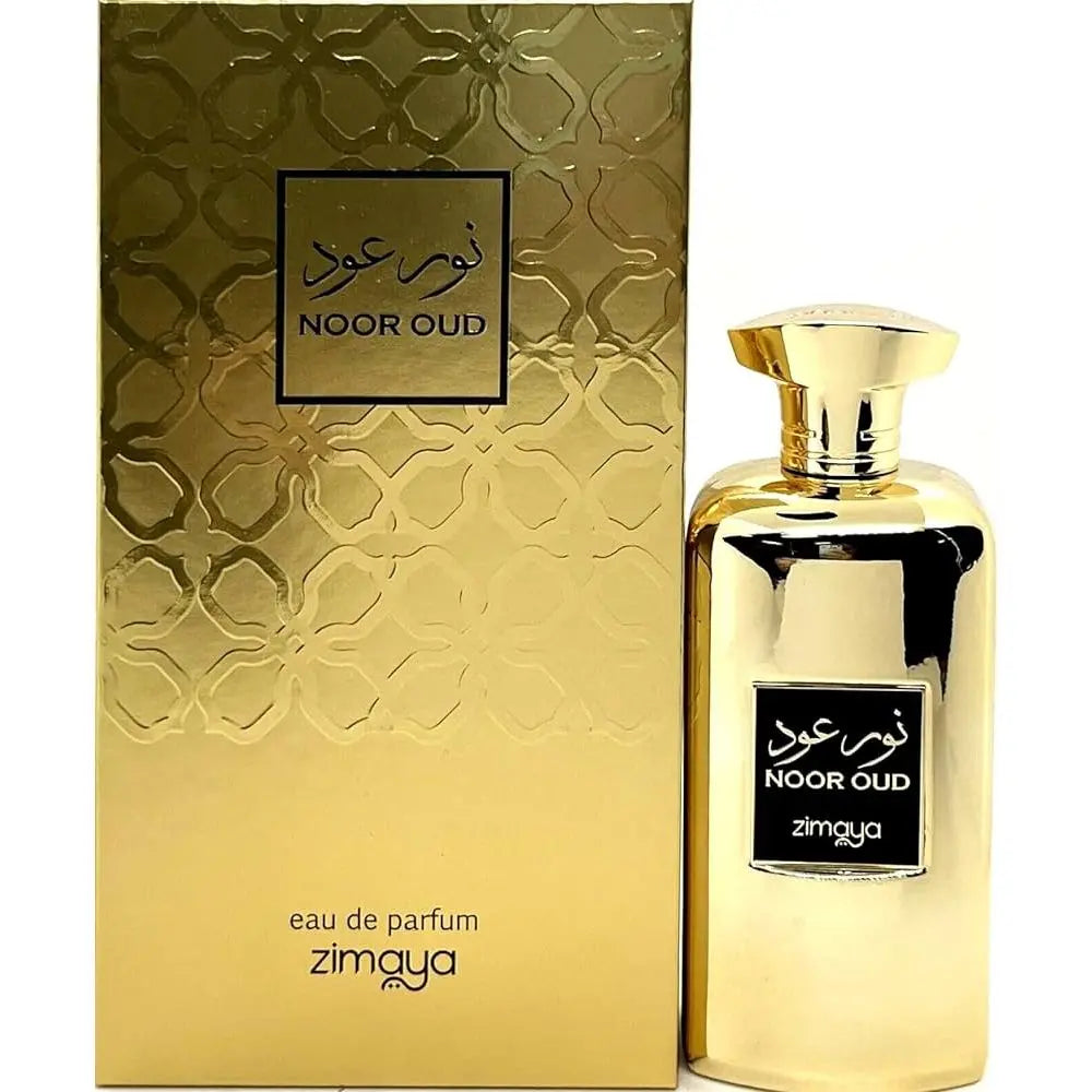Noor Oud Dubai Zimaya Eau De Parfum Spray 100ml Afnan For Him Saffrony Agarwood Spray Fragrances daytime wear-Noor Oud 100ml - Sham Perfume Store Perfume