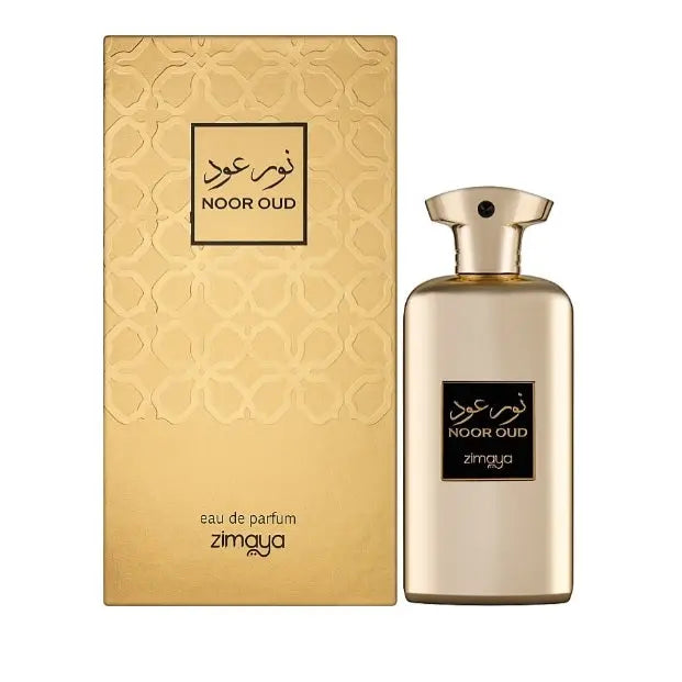 Noor Oud Dubai Zimaya Eau De Parfum Spray 100ml Afnan For Him Saffrony Agarwood Spray Fragrances daytime wear-Noor Oud 100ml - Sham Perfume Store Perfume