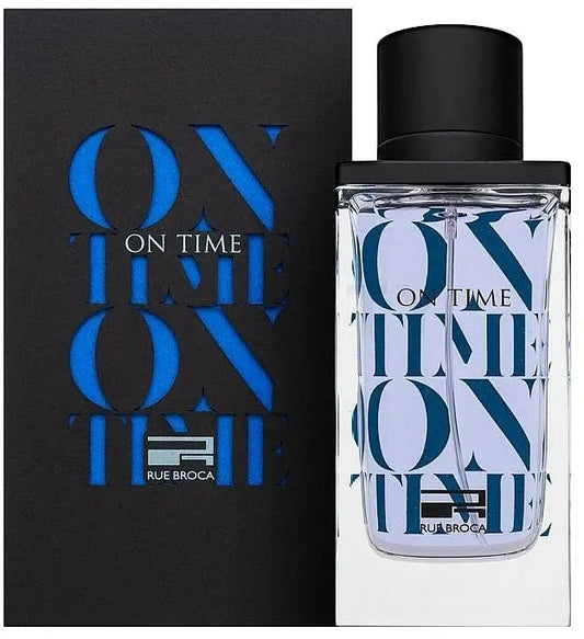 On Time Pour Homme by Rue Broca Eau de Parfum – Timeless Scent for Men 100mlSham Perfume Store