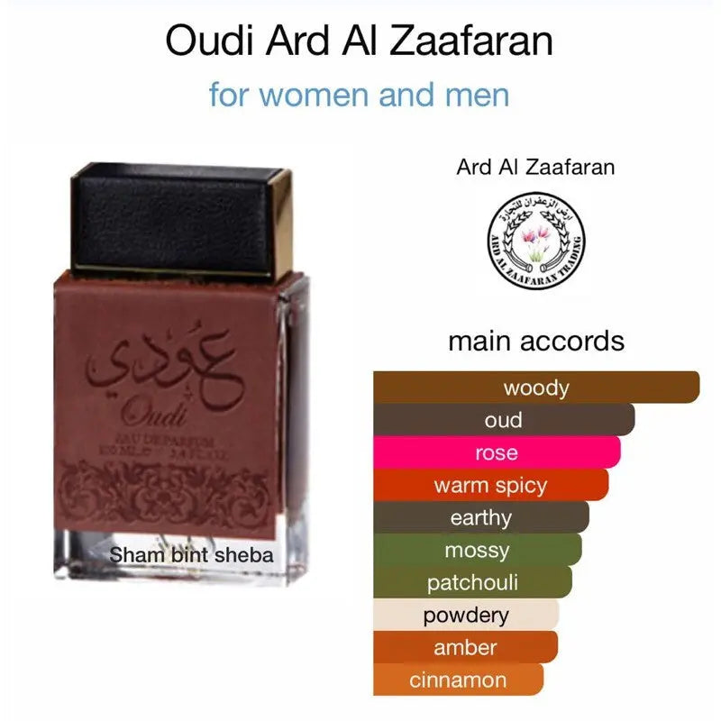 Oudi perfume EDP Man 100ml from Dubai Ard Al Zafaaran Oud ManSham Perfume Store