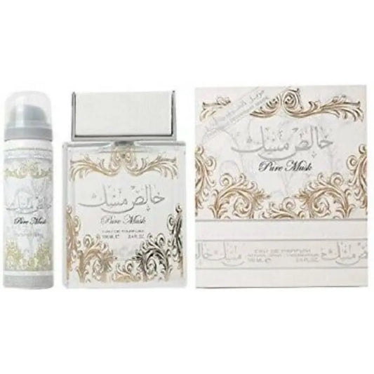 Pure musk perfume lattafa Khalis Musk For Her & Him unisex 100 ml EDP + body spray - Sham Perfume Store perfume
