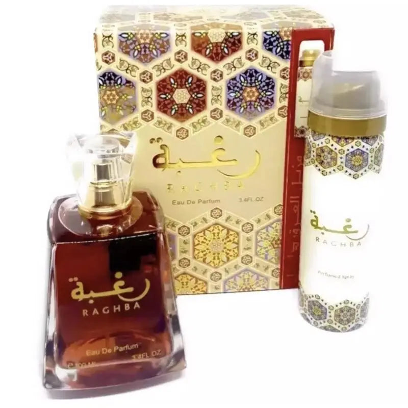 Raghba Perfume Man with deo EDP 100ml lattafa perfume Woman Edp For Him