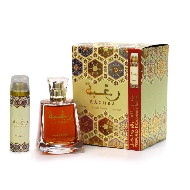 Raghba Perfume Man with deo EDP 100ml lattafa perfume Woman Edp For Him