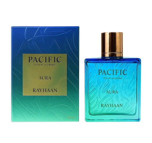 Rayhaan Pacific Aura Eau de Parfum for Men 100ml – Fresh, Aquatic & Long-Lasting ScentSham Perfume Store