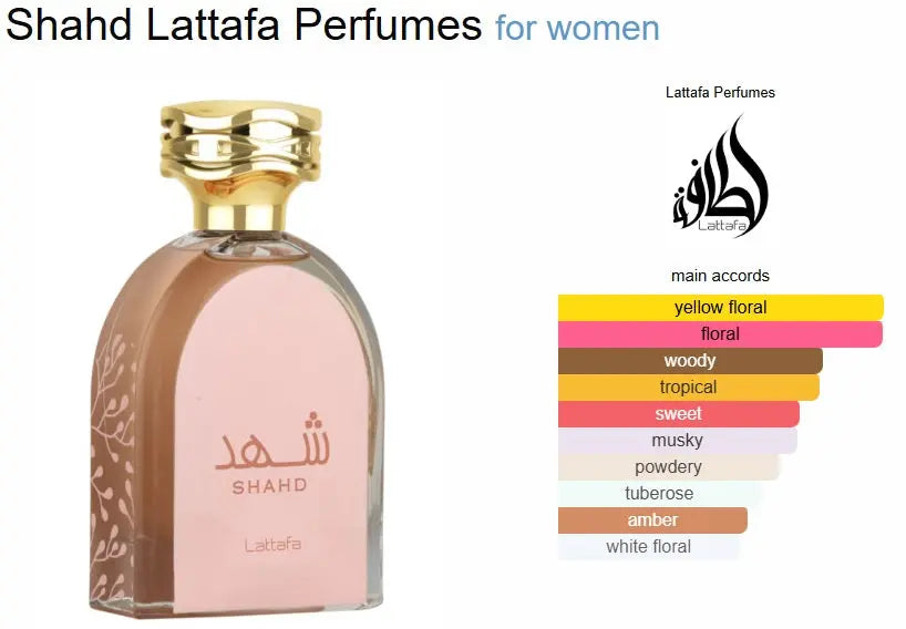 Shahd Edp 100ml(3.4 Oz) By Lattafa - Sham Perfume Store Perfume
