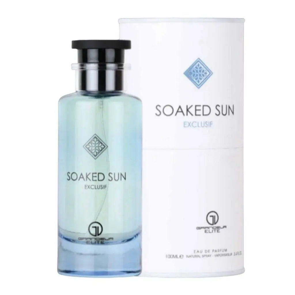 Soaked Sun Exclusif Eau De Parfum 100ml Grandeur Elite Al Wataniah for Her Afternoon Arab Swim for him-Soaked Sun 100ml - Sham Perfume Store Perfume