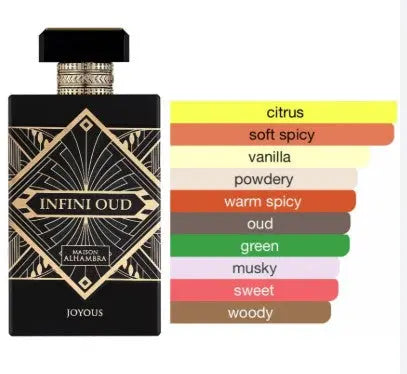 infini Oud Joyous Perfume 100ml EDP Man Maison Alhambra Oud for Him Happiness EdpSham Perfume Store